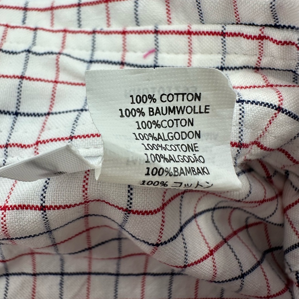 GANT Barney’s NY Rugger The Hugger Dreamy Oxford Tattersall HOBD Red NOS Shirt - Picture 14 of 15